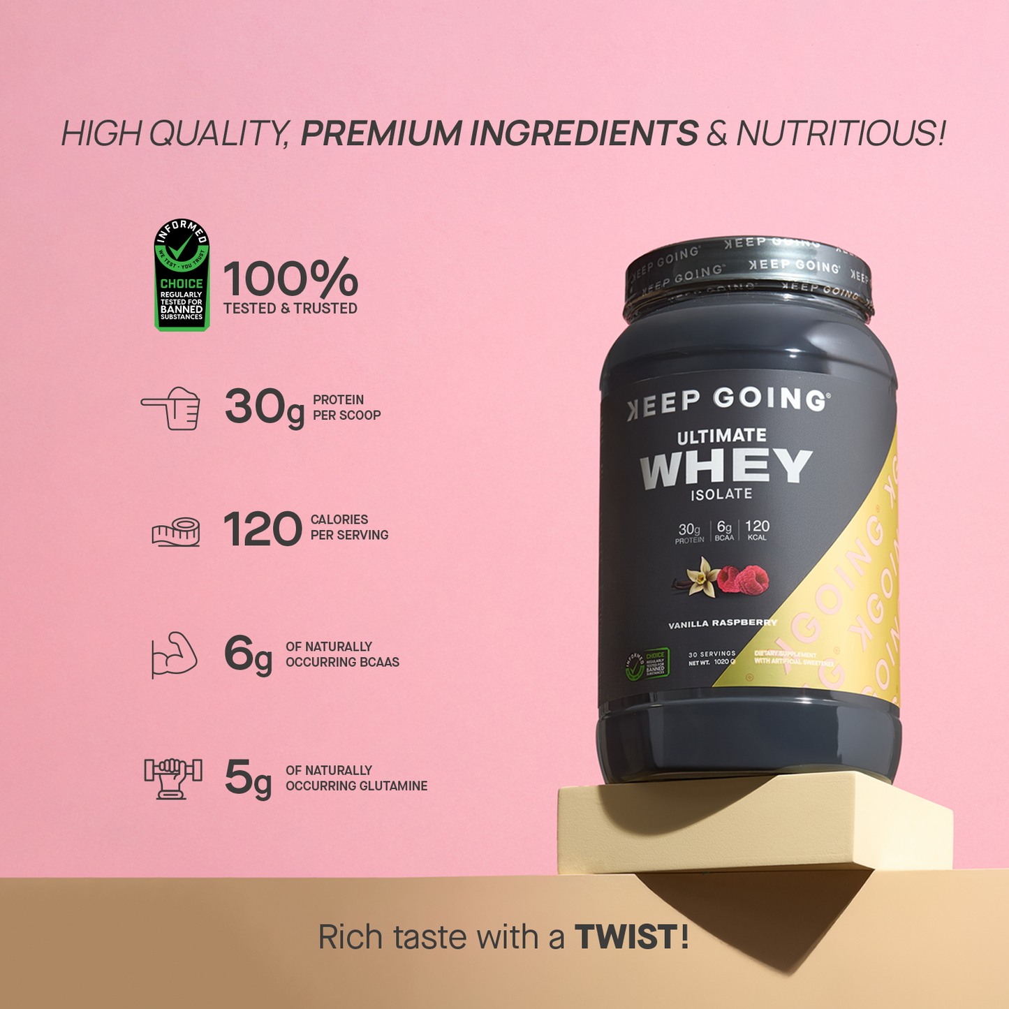 Ultimate Whey Isolate Vanilla Raspberry