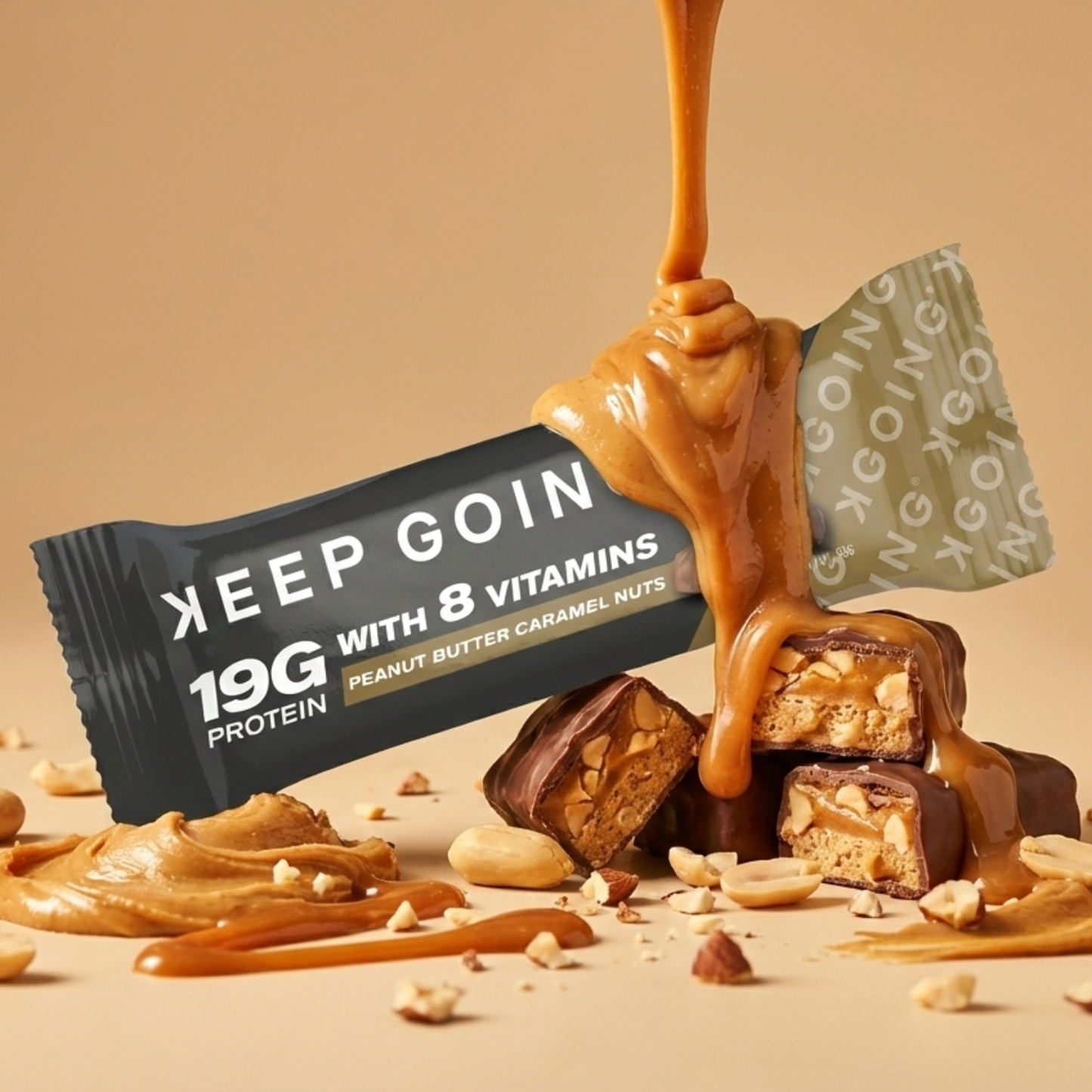 Protein & Vitamin Bar Peanut Butter Caramel Nuts