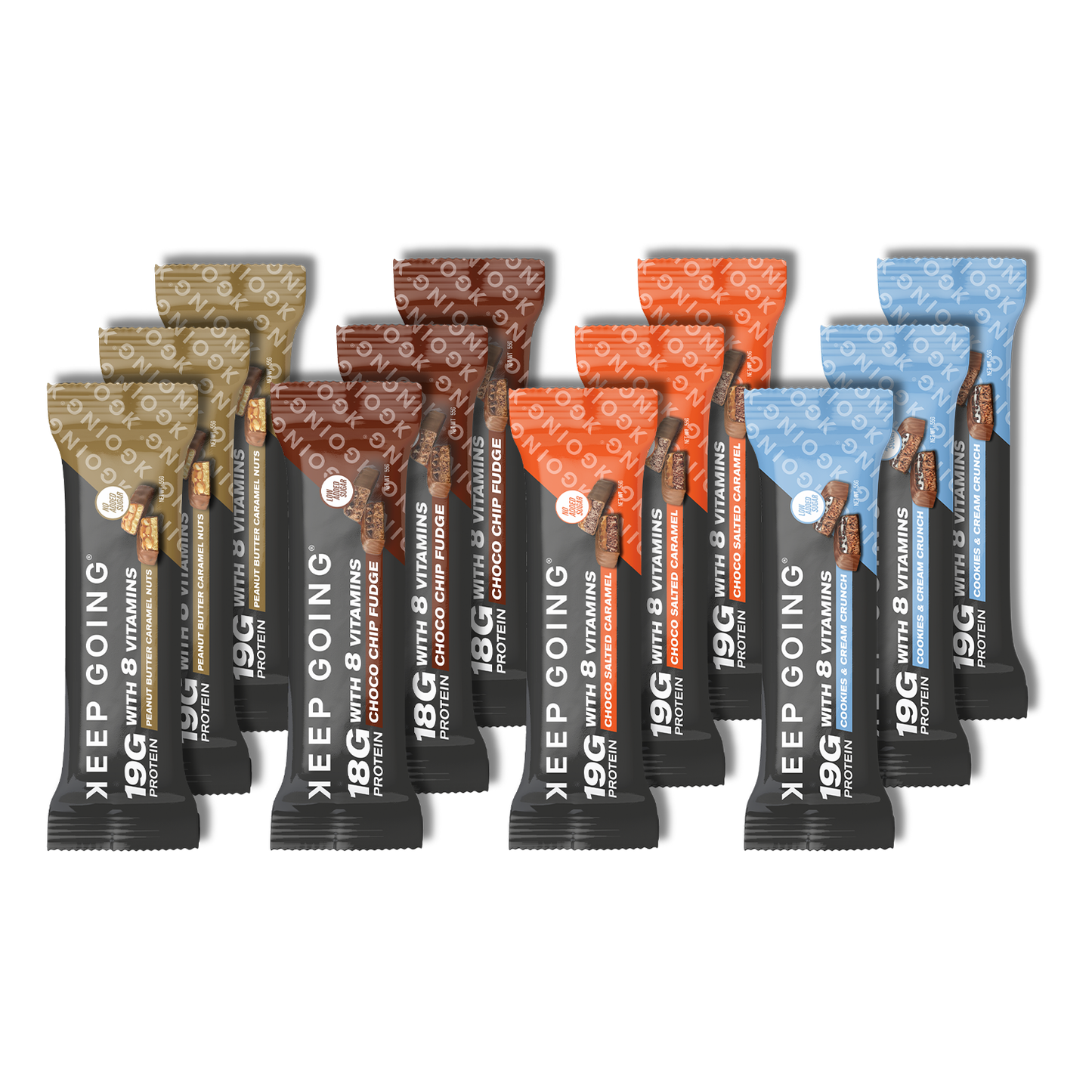 Keep Goers Protein & Vitamin Bars ultimate variety box (12 bars)