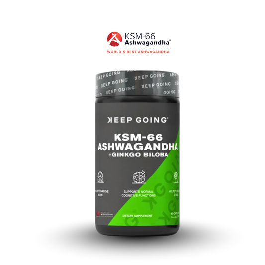 KSM-66 Ashwagandha + Ginkgo Biloba 60 Capsules - 30 Servings