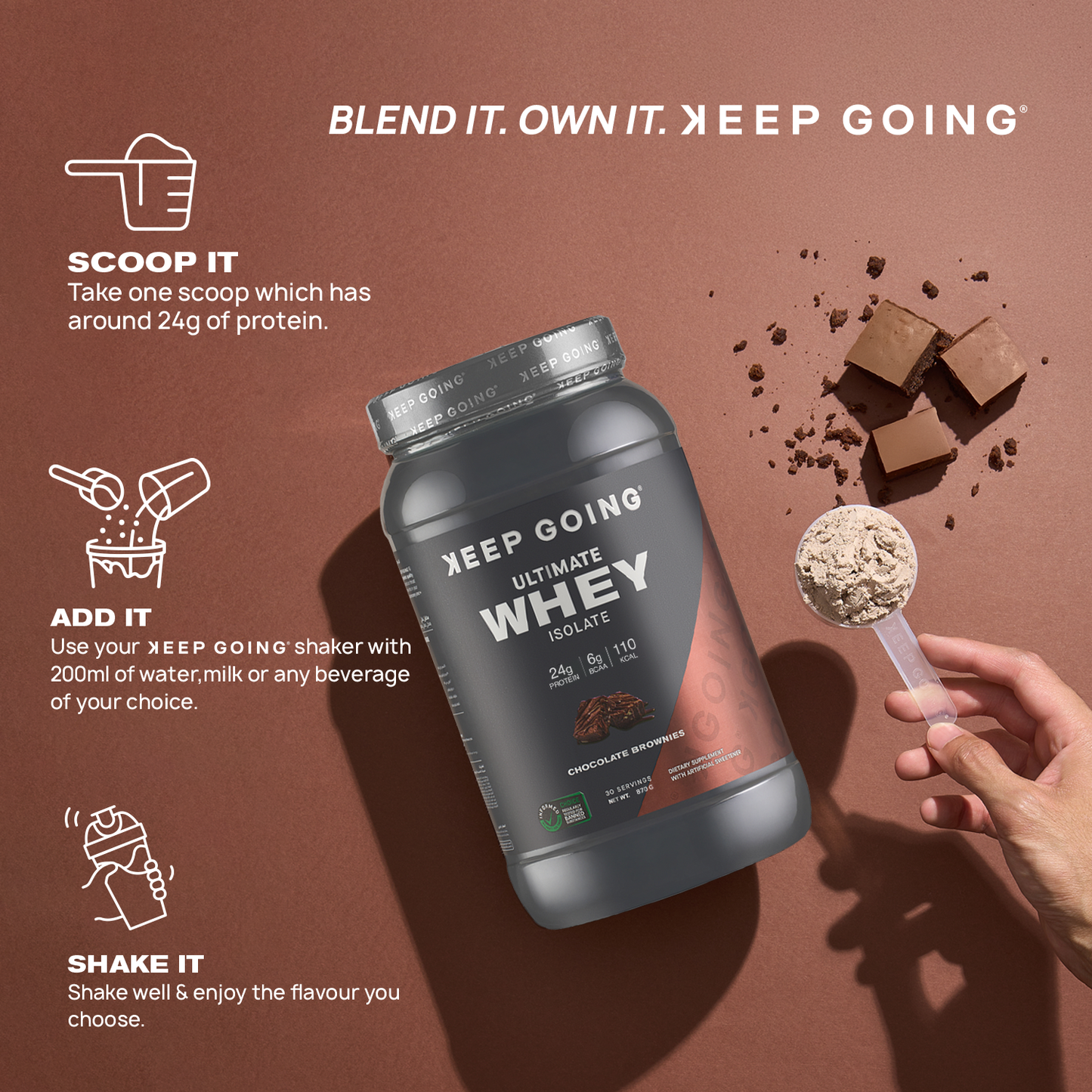 Ultimate 100% Whey Isolate - Lactose Free Chocolate Brownies