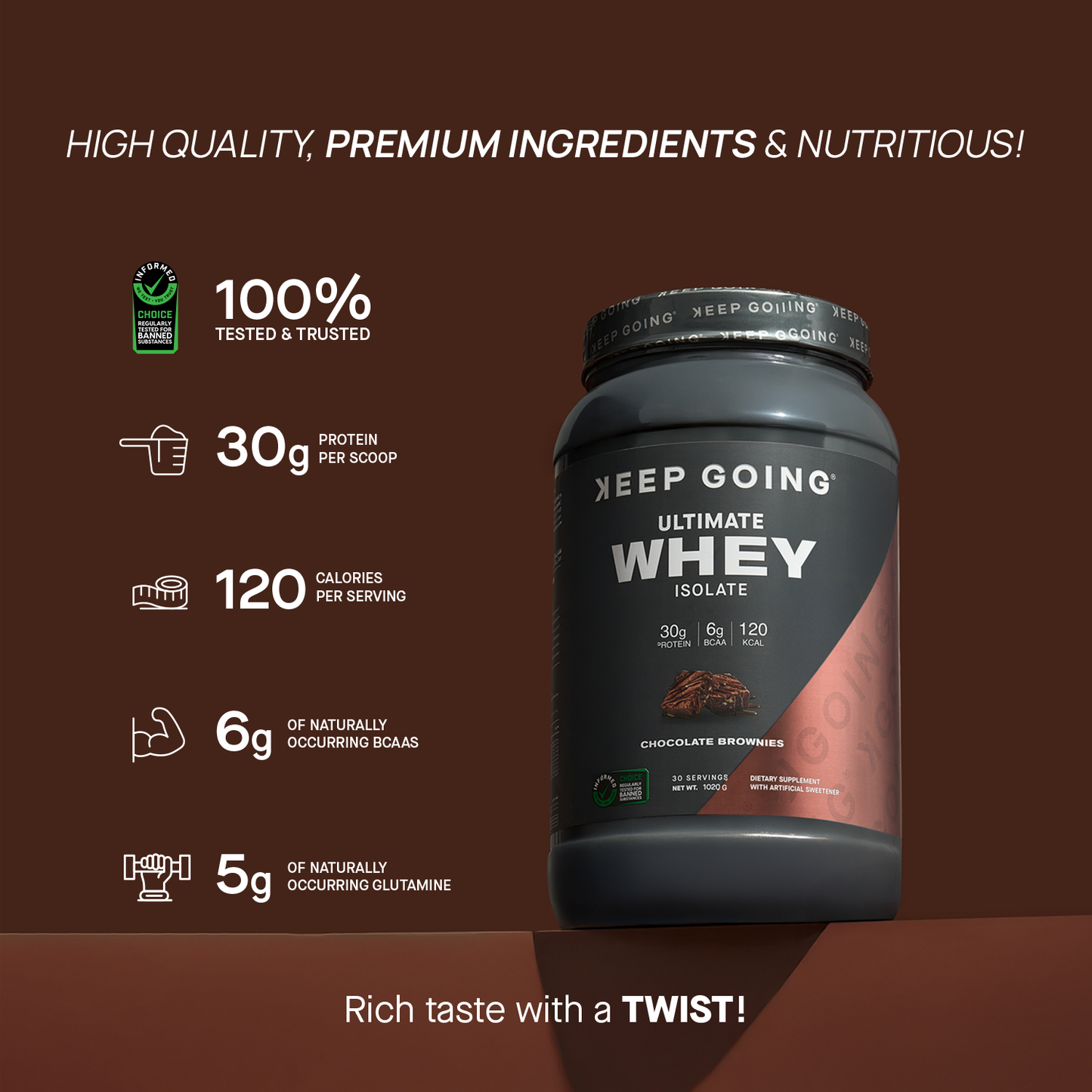 Ultimate Whey Isolate Chocolate Brownies