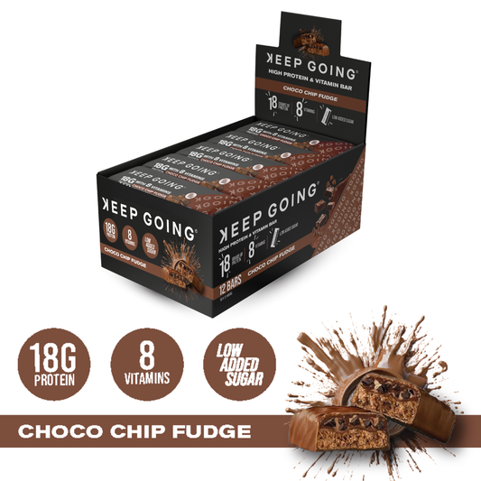 Box of Protein & Vitamin Bar Choco Chip Fudge 12 Bars