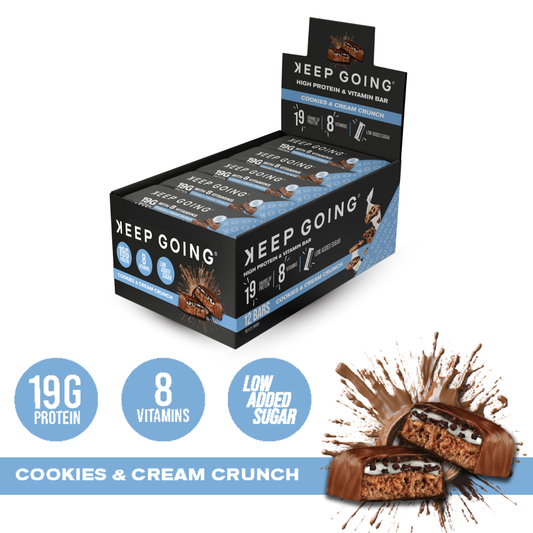 Box of Protein & Vitamin Bar Cookies & Cream Crunch 12 Bars