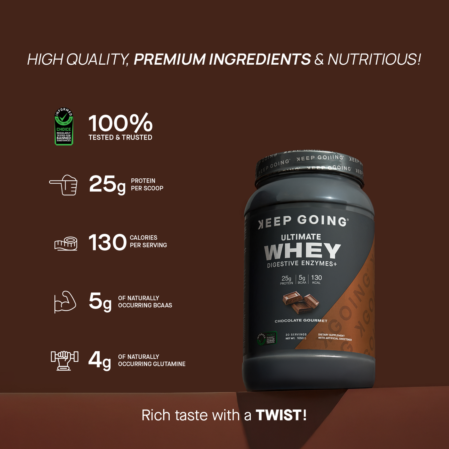 Ultimate Whey Digestive Enzymes+ Chocolate Gourmet