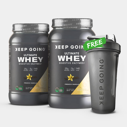 Whey French Vanilla x2 + Free Keep Going Plastic Shaker
