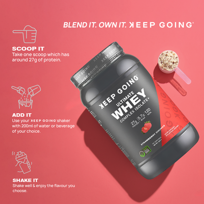 Ultimate Whey Complex Isolate+ Strawberry Chunks