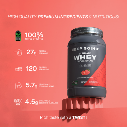 Ultimate Whey Complex Isolate+ Strawberry Chunks