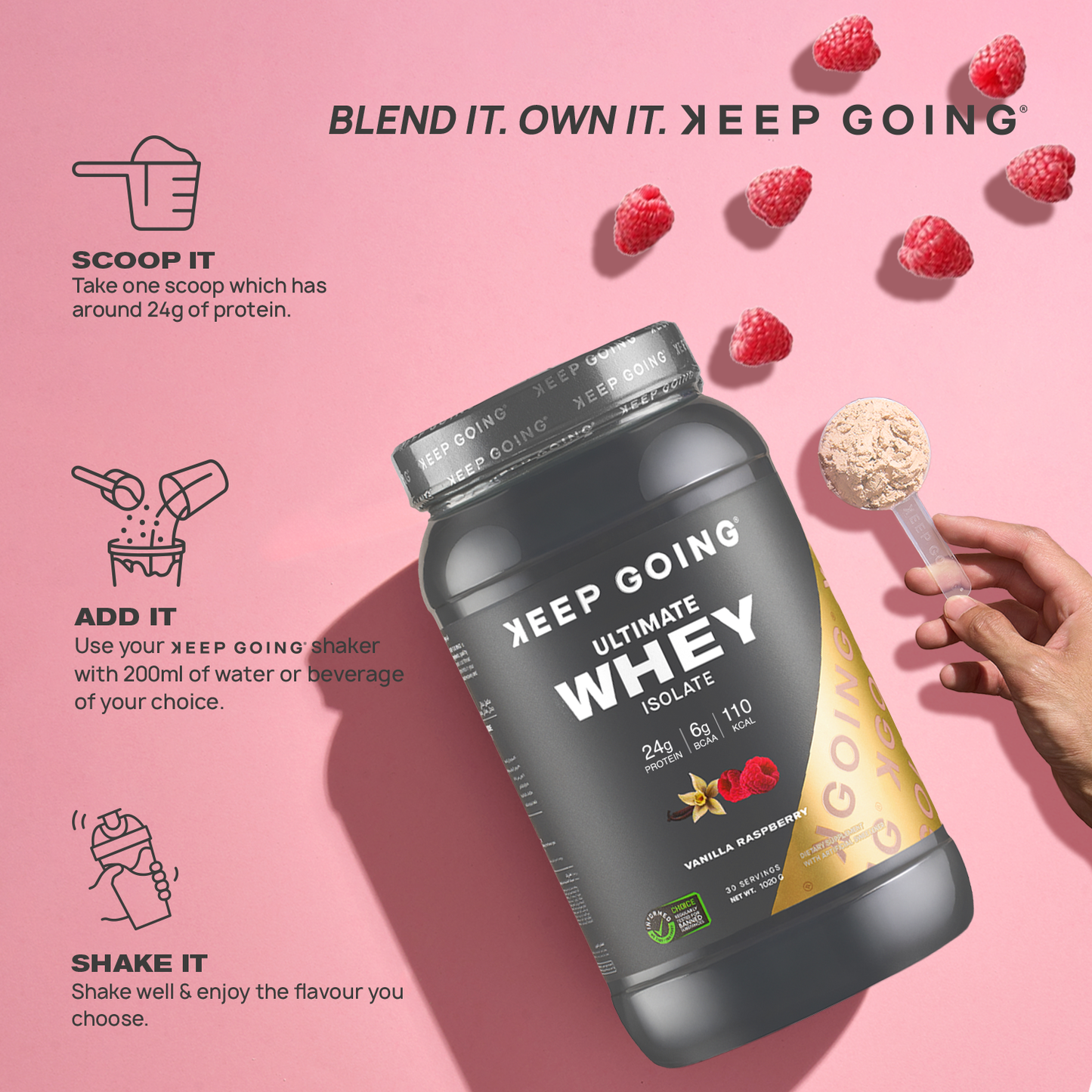 Ultimate Whey Isolate Vanilla Raspberry